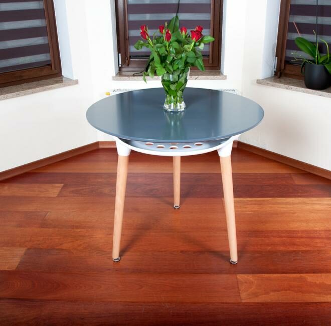 STÓŁ NOWOCZESNE kolekcja MEDIOLAN OKRĄGŁY 80 cm kolor GRAFITOWY - Stół MEDIOLAN grafit OKRĄGŁY 80 cm