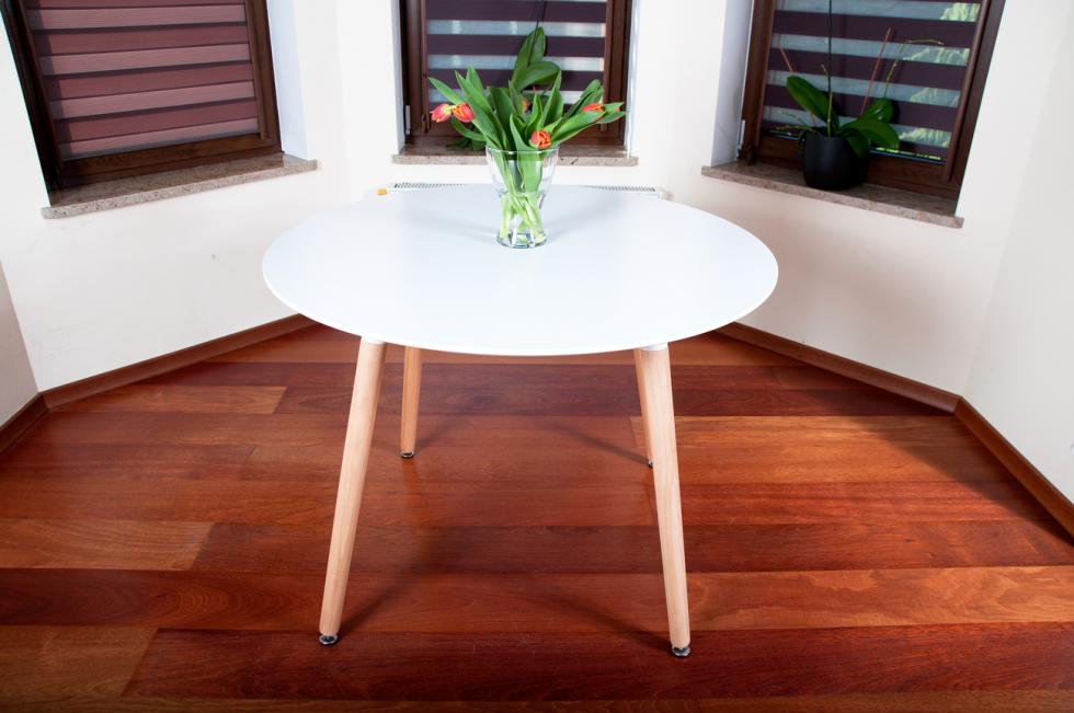 STÓŁ NOWOCZESNE kolekcja MEDIOLAN OKRĄGŁY 100 cm kolor BIAŁY - Stół MEDIOLAN biały OKRĄGŁY 100 cm - obrazek 8