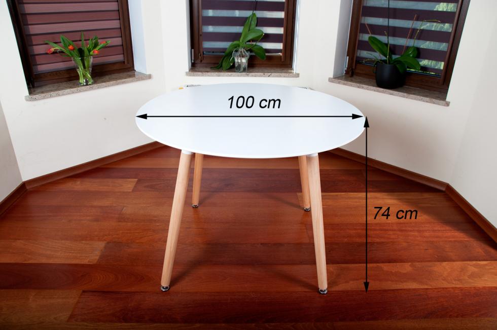 STÓŁ NOWOCZESNE kolekcja MEDIOLAN OKRĄGŁY 100 cm kolor BIAŁY - Stół MEDIOLAN biały OKRĄGŁY 100 cm - obrazek 9