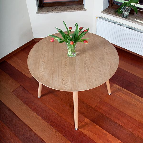 STÓŁ NOWOCZESNE kolekcja MEDIOLAN OKRĄGŁY 100 cm kolor DREWNOPODODNY - Stół MEDIOLAN drewnopodobny OKRĄGŁY 100 cm - obrazek 5