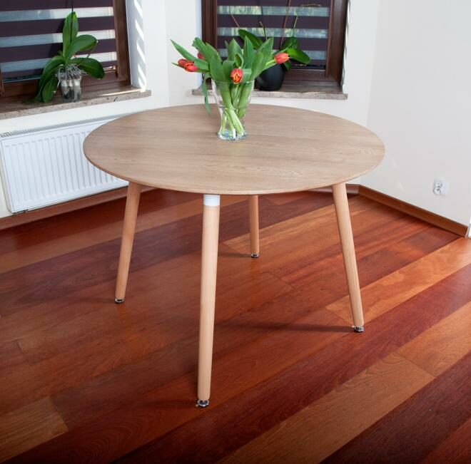 STÓŁ NOWOCZESNE kolekcja MEDIOLAN OKRĄGŁY 100 cm kolor DREWNOPODODNY - Stół MEDIOLAN drewnopodobny OKRĄGŁY 100 cm