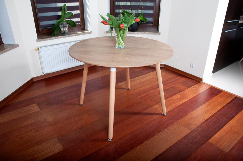 STÓŁ NOWOCZESNE kolekcja MEDIOLAN OKRĄGŁY 100 cm kolor DREWNOPODODNY - Stół MEDIOLAN drewnopodobny OKRĄGŁY 100 cm