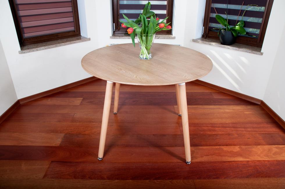 STÓŁ NOWOCZESNE kolekcja MEDIOLAN OKRĄGŁY 100 cm kolor DREWNOPODODNY - Stół MEDIOLAN drewnopodobny OKRĄGŁY 100 cm - obrazek 6