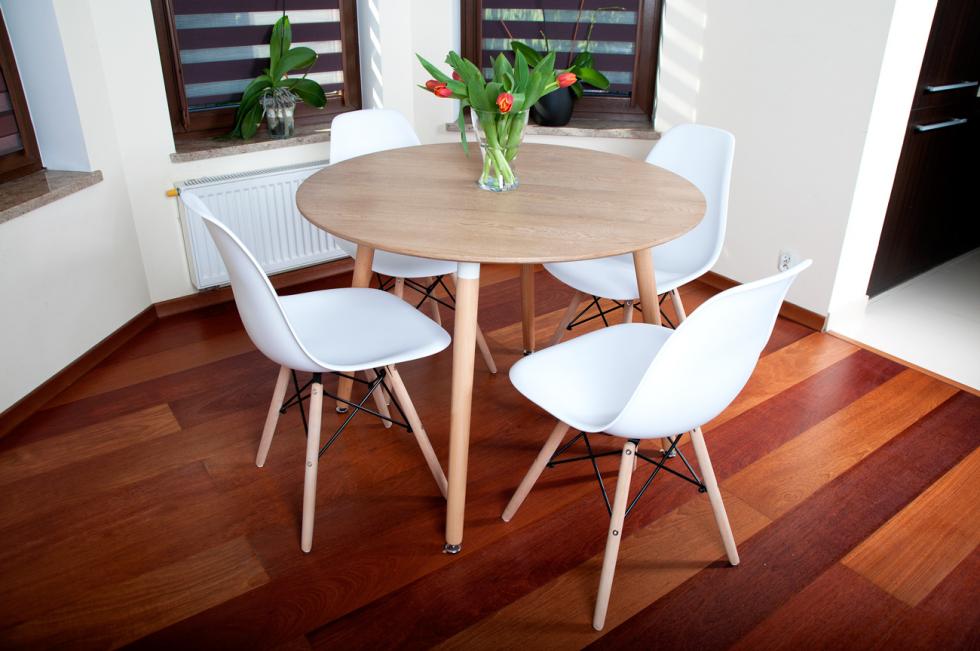 STÓŁ NOWOCZESNE kolekcja MEDIOLAN OKRĄGŁY 100 cm kolor DREWNOPODODNY - Stół MEDIOLAN drewnopodobny OKRĄGŁY 100 cm - obrazek 8