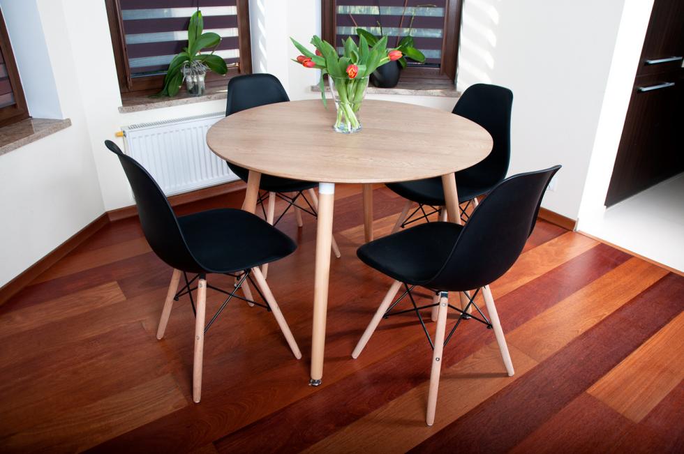 STÓŁ NOWOCZESNE kolekcja MEDIOLAN OKRĄGŁY 100 cm kolor DREWNOPODODNY - Stół MEDIOLAN drewnopodobny OKRĄGŁY 100 cm - obrazek 9