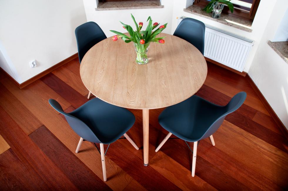 STÓŁ NOWOCZESNE kolekcja MEDIOLAN OKRĄGŁY 100 cm kolor DREWNOPODODNY - Stół MEDIOLAN drewnopodobny OKRĄGŁY 100 cm - obrazek 10