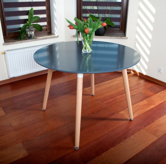 STÓŁ NOWOCZESNE kolekcja MEDIOLAN OKRĄGŁY 100 cm kolor GRAFITOWY - Stół MEDIOLAN grafit OKRĄGŁY 100 cm