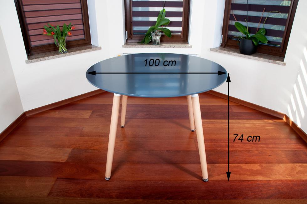 STÓŁ NOWOCZESNE kolekcja MEDIOLAN OKRĄGŁY 100 cm kolor GRAFITOWY - Stół MEDIOLAN grafit OKRĄGŁY 100 cm - obrazek 6