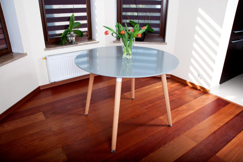 STÓŁ NOWOCZESNE kolekcja MEDIOLAN OKRĄGŁY 100 cm kolor SZARY - Stół MEDIOLAN szary OKRĄGŁY 100 cm