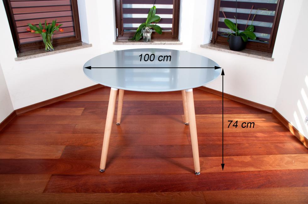 STÓŁ NOWOCZESNE kolekcja MEDIOLAN OKRĄGŁY 100 cm kolor SZARY - Stół MEDIOLAN szary OKRĄGŁY 100 cm - obrazek 7