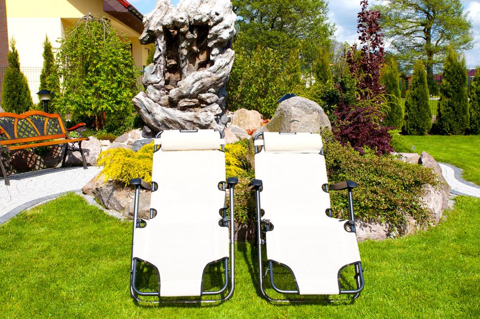 Leżak Rozkładany Relaksacyjno - Wypoczynkowy ECO ECRU - Eco ECRU - obrazek 2