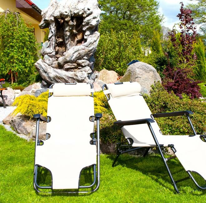 Leżak Rozkładany Relaksacyjno - Wypoczynkowy ECO ECRU - Eco ECRU