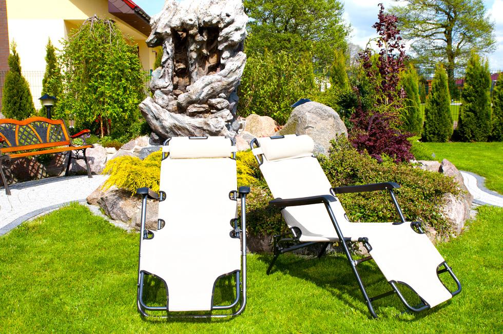 Leżak Rozkładany Relaksacyjno - Wypoczynkowy ECO ECRU - Eco ECRU