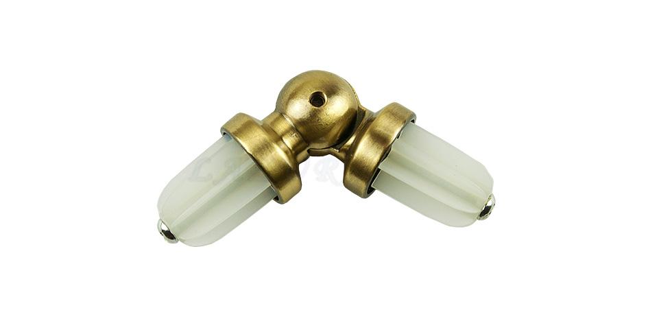 ŁĄCZNIK KĄTOWY WYKUSZOWY ANTYK MOSIĄDZ FI 19 MM - ŁĄCZNIK KATOWY