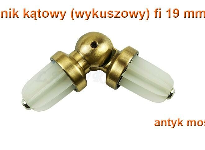 Alternative view of ŁĄCZNIK KĄTOWY WYKUSZOWY ANTYK MOSIĄDZ FI 19 MM  - ŁĄCZNIK KATOWY