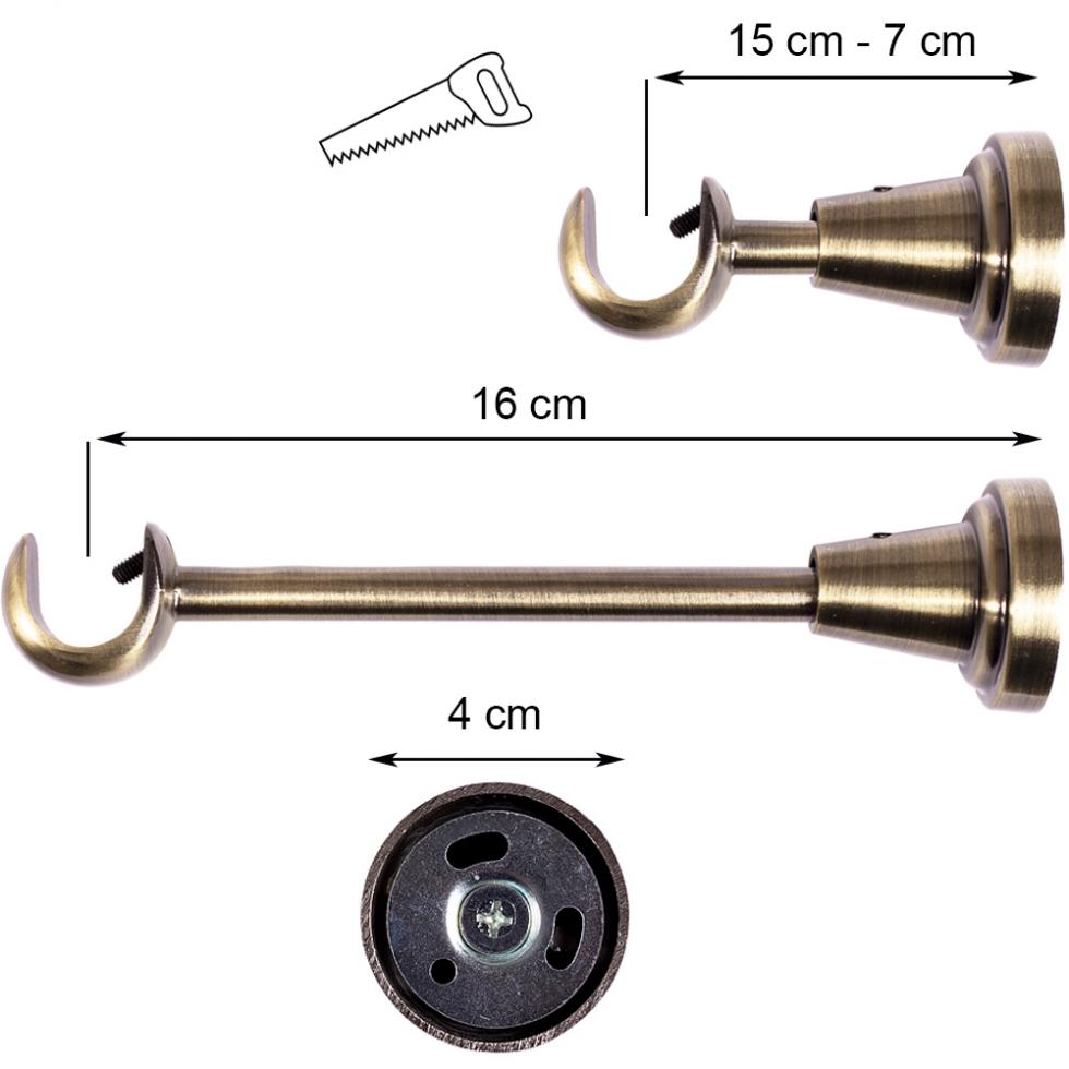 WSPORNIK POJEDYNCZY FI 19 ZŁOTY ANTYK - WSPORNIK POJEDYNCZY FI 19 ZŁOTY ANTYK - obrazek 4