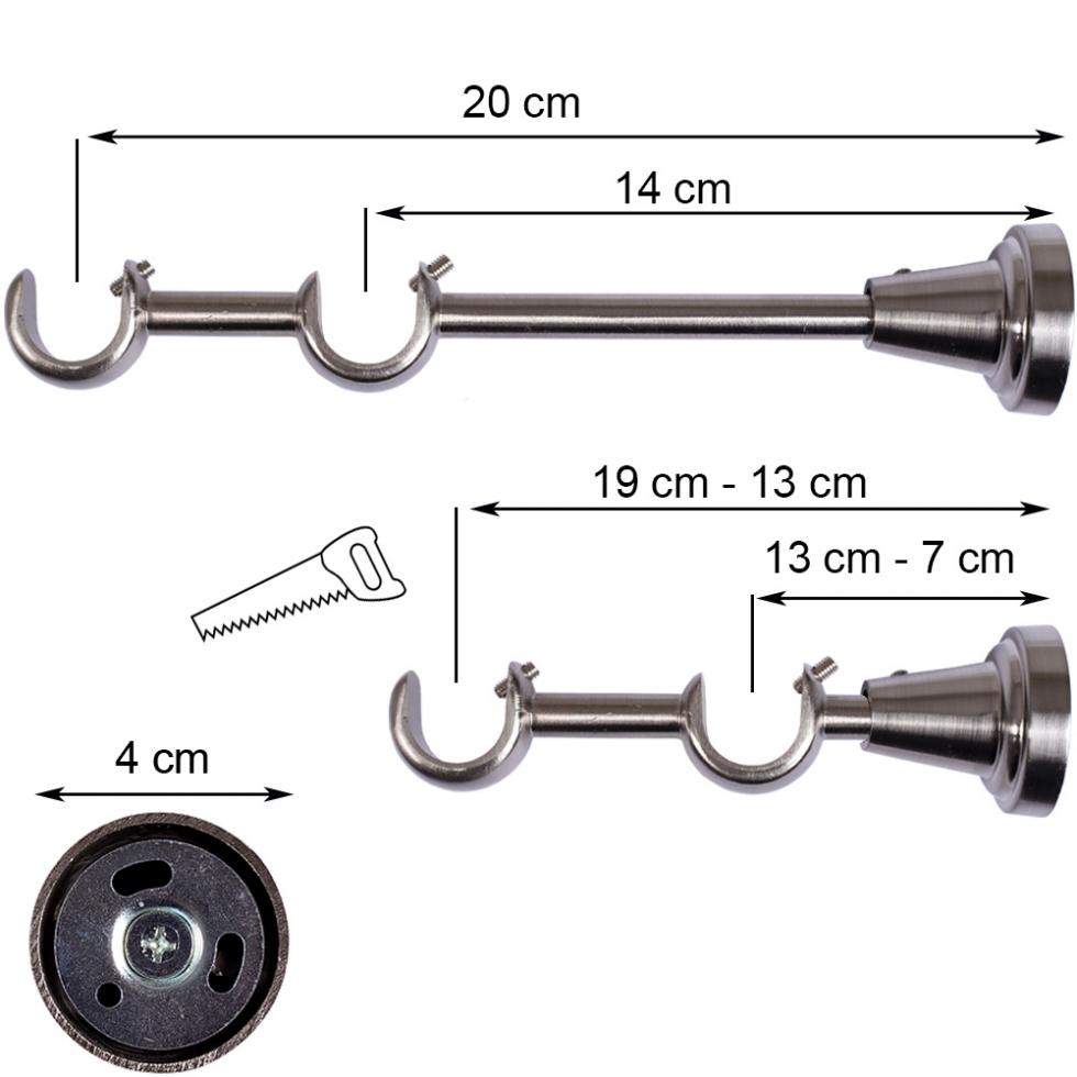 WSPORNIK PODWÓJNY FI 19+19 STAL NIERDZEWNA - WSPORNIK PODWÓJNY FI 19+19 STAL NIERDZEWNA - obrazek 4