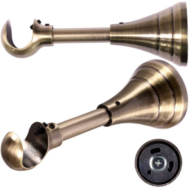 Alternative view of WSPORNIK REGULOWANY POJEDYNCZY 19 mm KARNISZ ZŁOTY ANTYK - WSPORNIK REGULOWANY POJEDYNCZY 19 mm KARNISZ ZŁOTY ANTYK