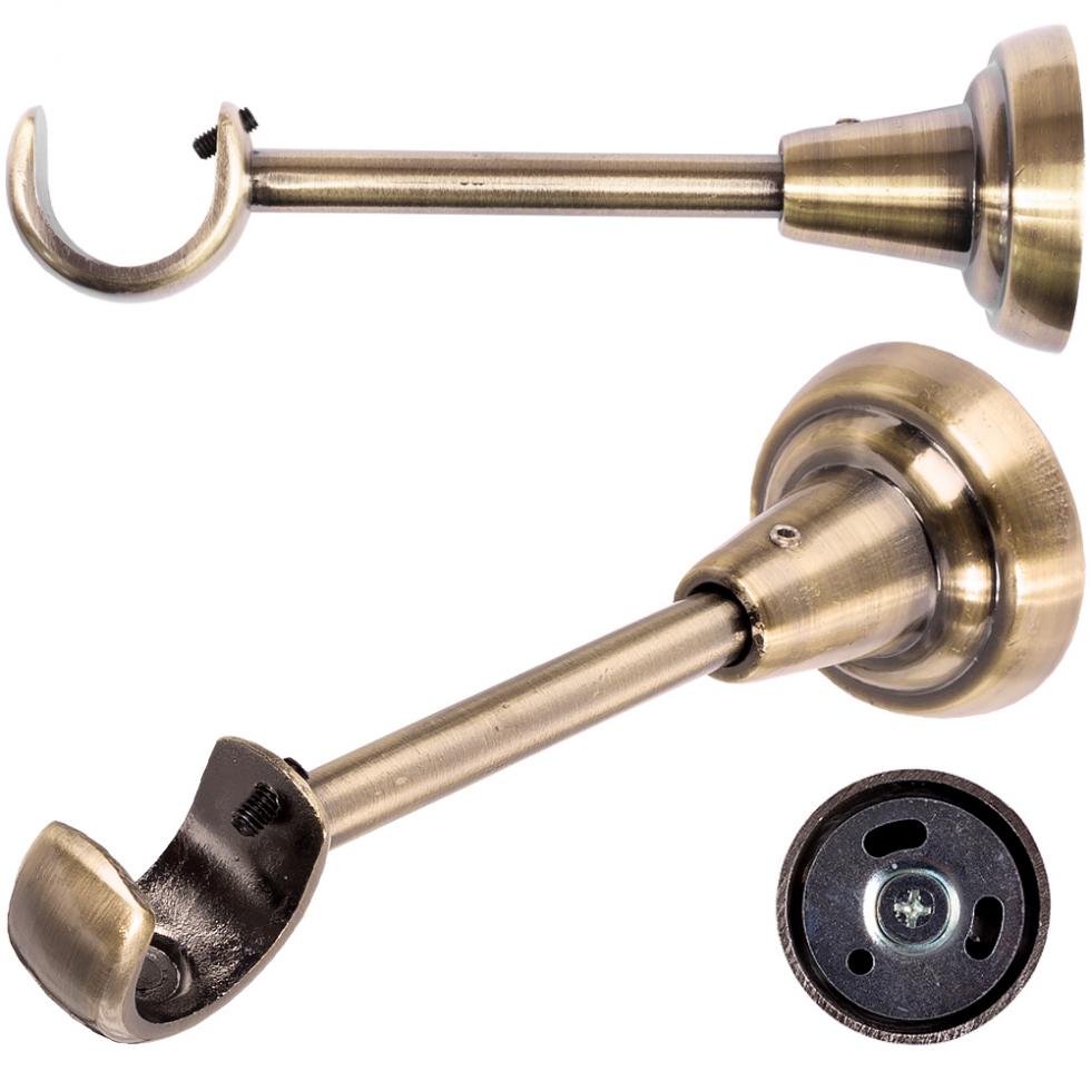 WSPORNIK POJEDYNCZY 25 MM KARNISZ ZŁOTY ANTYK - WSPORNIK POJEDYNCZY 25 MM KARNISZ ZŁOTY ANTYK - obrazek 3