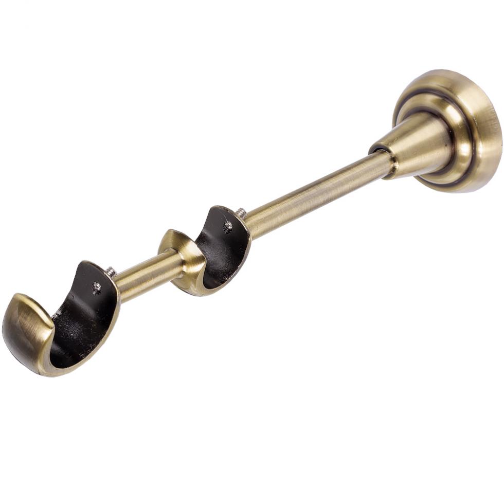 WSPORNIK PODWÓJNY 25+19 mm KARNISZ ZŁOTY ANTYK - WSPORNIK PODWÓJNY 25+19 mm KARNISZ ZŁOTY ANTYK