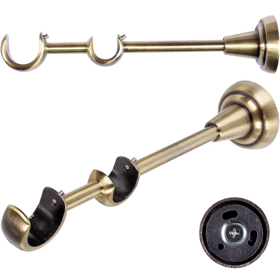 WSPORNIK PODWÓJNY 25+19 mm KARNISZ ZŁOTY ANTYK - WSPORNIK PODWÓJNY 25+19 mm KARNISZ ZŁOTY ANTYK - obrazek 3