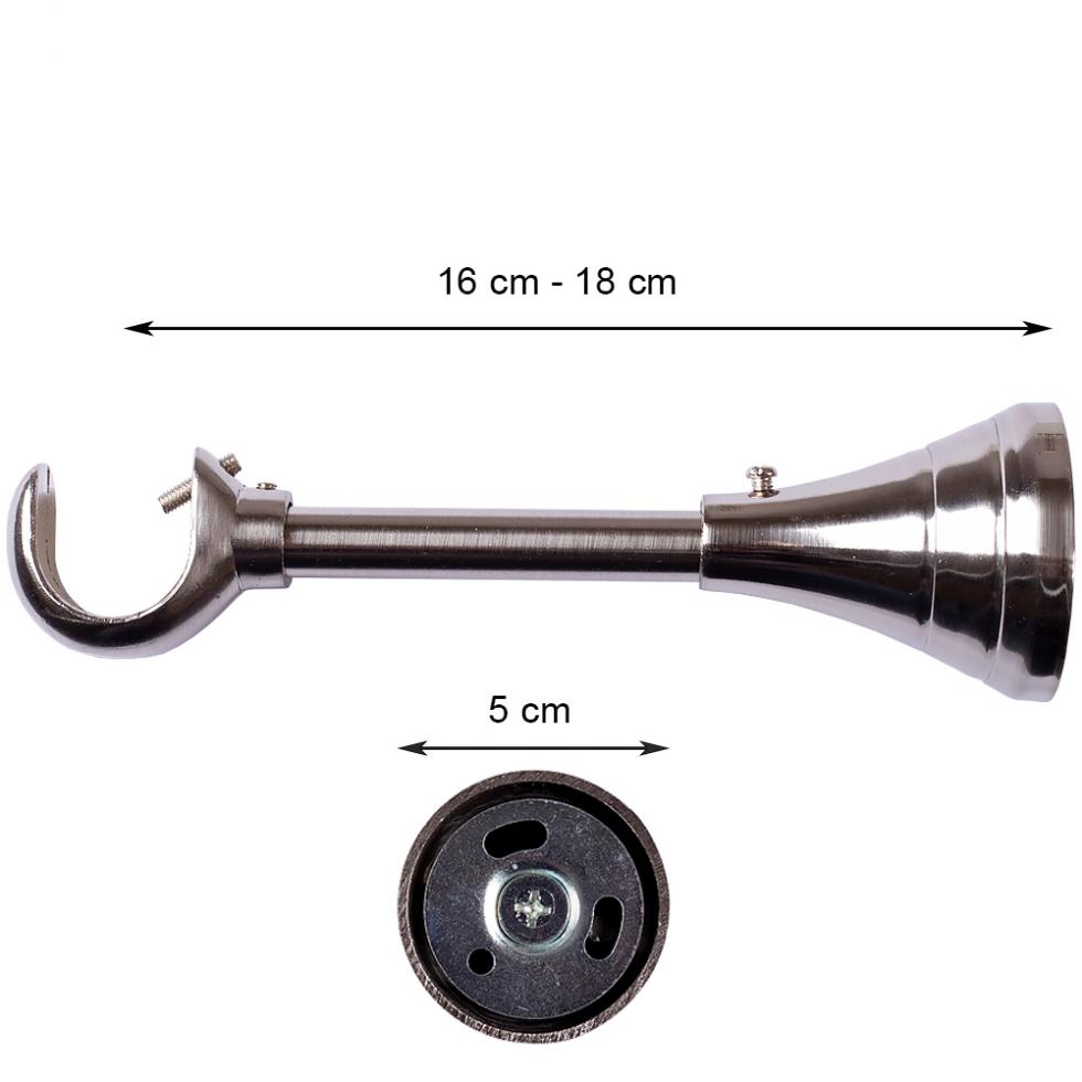 WSPORNIK REGULOWANY POJEDYNCZY 25 MM KARNISZ STAL NIERDZEWNA - WSPORNIK REGULOWANY POJEDYNCZY 25 MM KARNISZ STAL NIERDZEWNA - obrazek 3