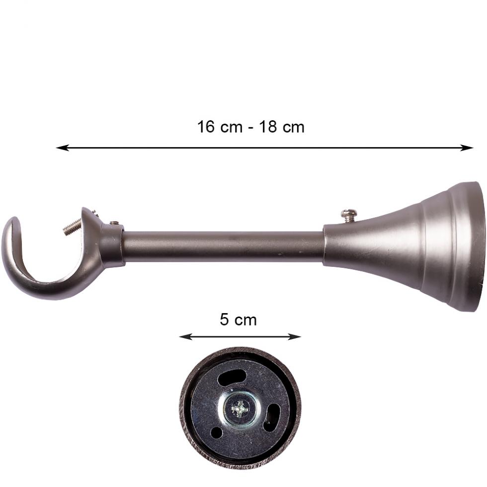 WSPORNIK REGULOWANY POJEDYNCZY 25 MM KARNISZ SATYNA - WSPORNIK REGULOWANY POJEDYNCZY 25 MM KARNISZ SATYNA - obrazek 4