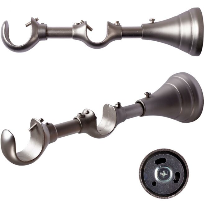 Alternative view of WSPORNIK REGULOWANY PODWÓJNY 25+19 mm KARNISZ SATYNA - WSPORNIK REGULOWANY PODWÓJNY 25+19 mm KARNISZ SATYNA