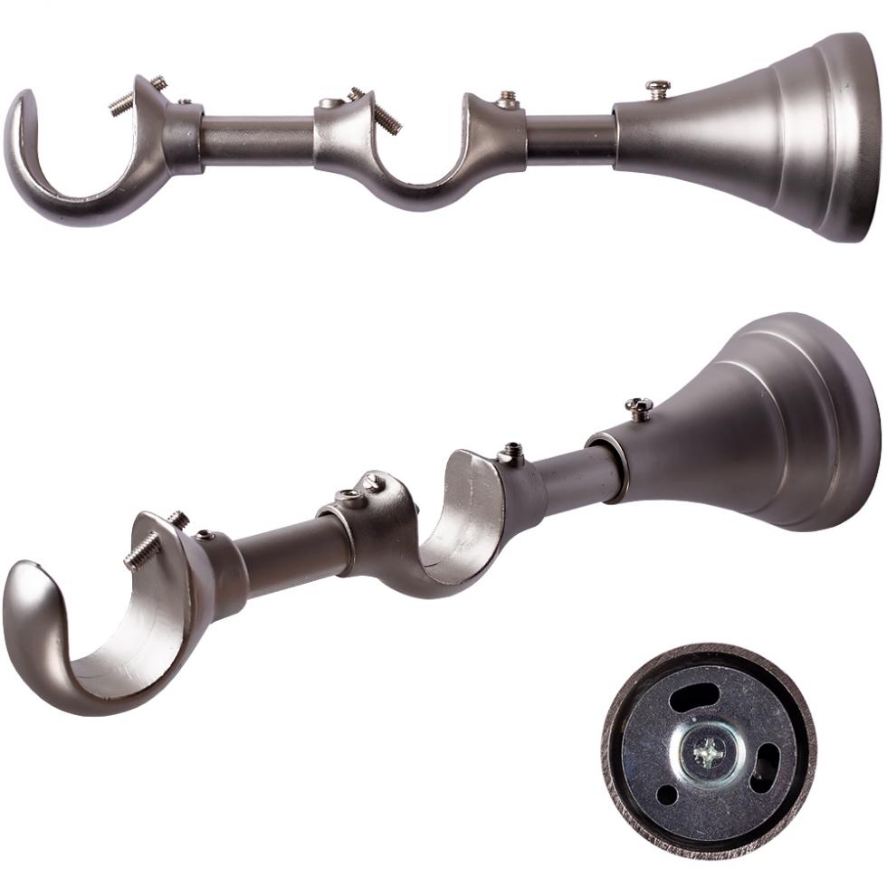 WSPORNIK REGULOWANY PODWÓJNY 25+19 mm KARNISZ SATYNA - WSPORNIK REGULOWANY PODWÓJNY 25+19 mm KARNISZ SATYNA - obrazek 2