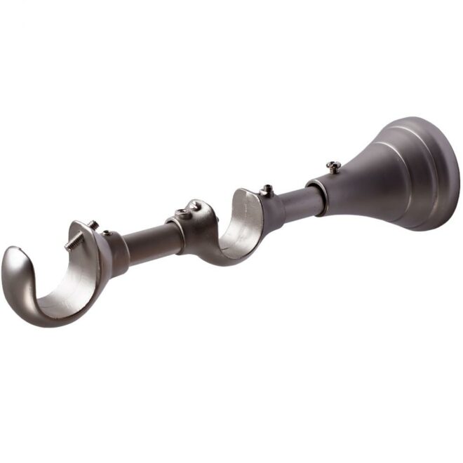 WSPORNIK REGULOWANY PODWÓJNY 25+19 mm KARNISZ SATYNA - WSPORNIK REGULOWANY PODWÓJNY 25+19 mm KARNISZ SATYNA