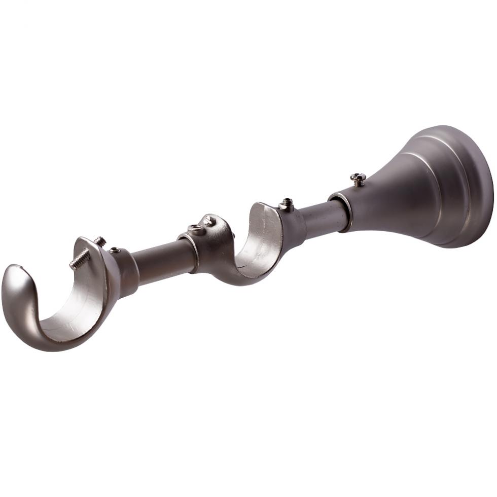 WSPORNIK REGULOWANY PODWÓJNY 25+19 mm KARNISZ SATYNA - WSPORNIK REGULOWANY PODWÓJNY 25+19 mm KARNISZ SATYNA