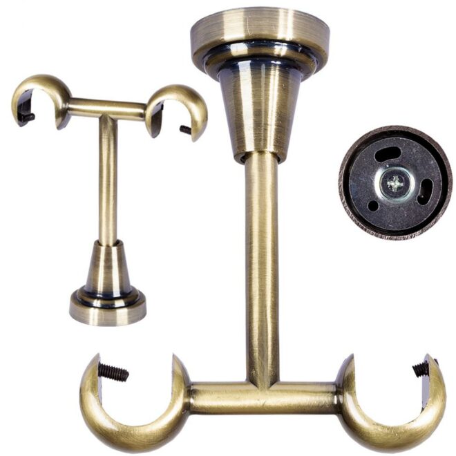 Alternative view of WSPORNIK SUFITOWY 19+19 KARNISZ ZŁOTY ANTYK - WSPORNIK SUFITOWY 19+19 KARNISZ ZŁOTY ANTYK