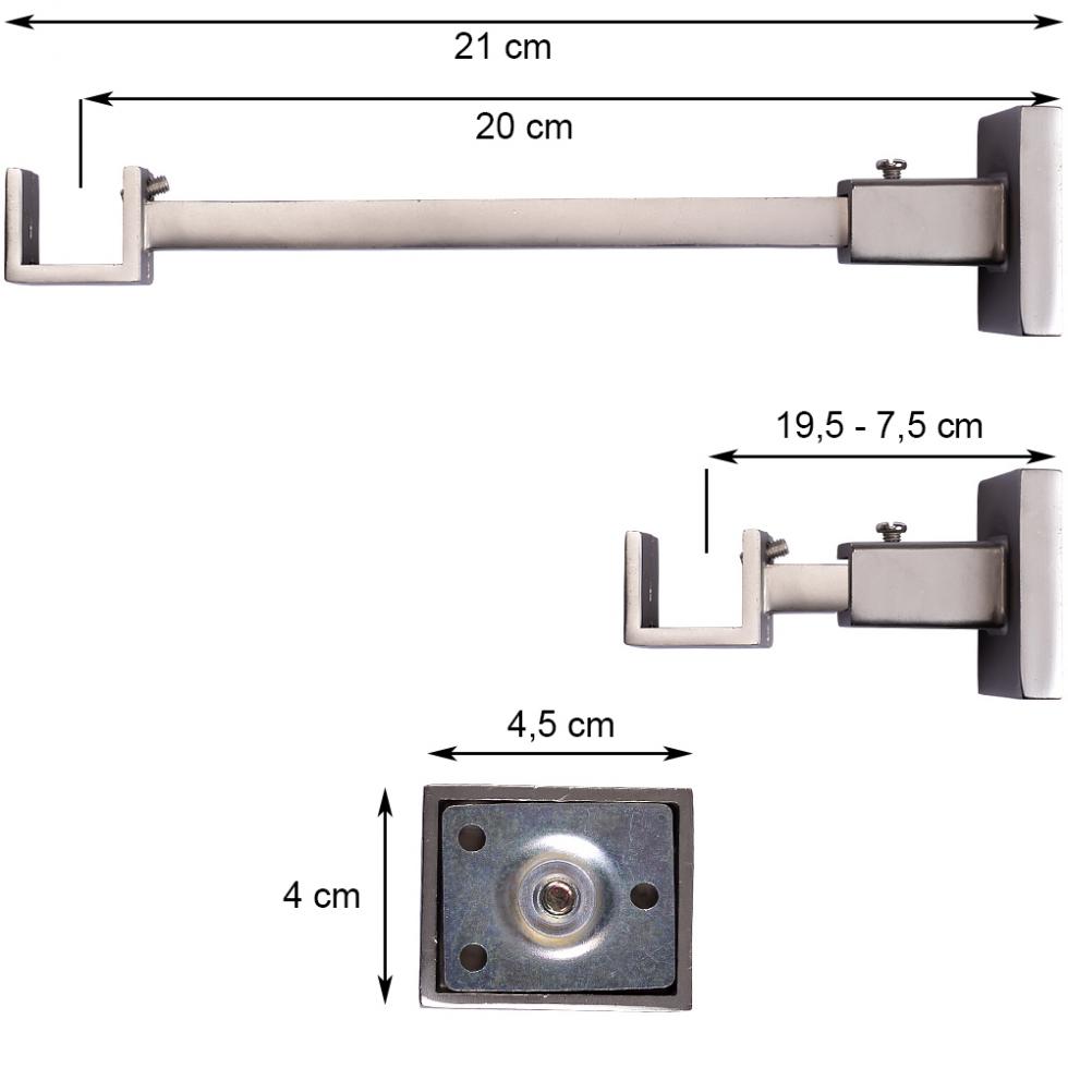 WSPORNIK POJEDYNCZY KWADRO KARNISZ SATYNA - WSPORNIK POJEDYNCZY KWADRO KARNISZ SATYNA - obrazek 4