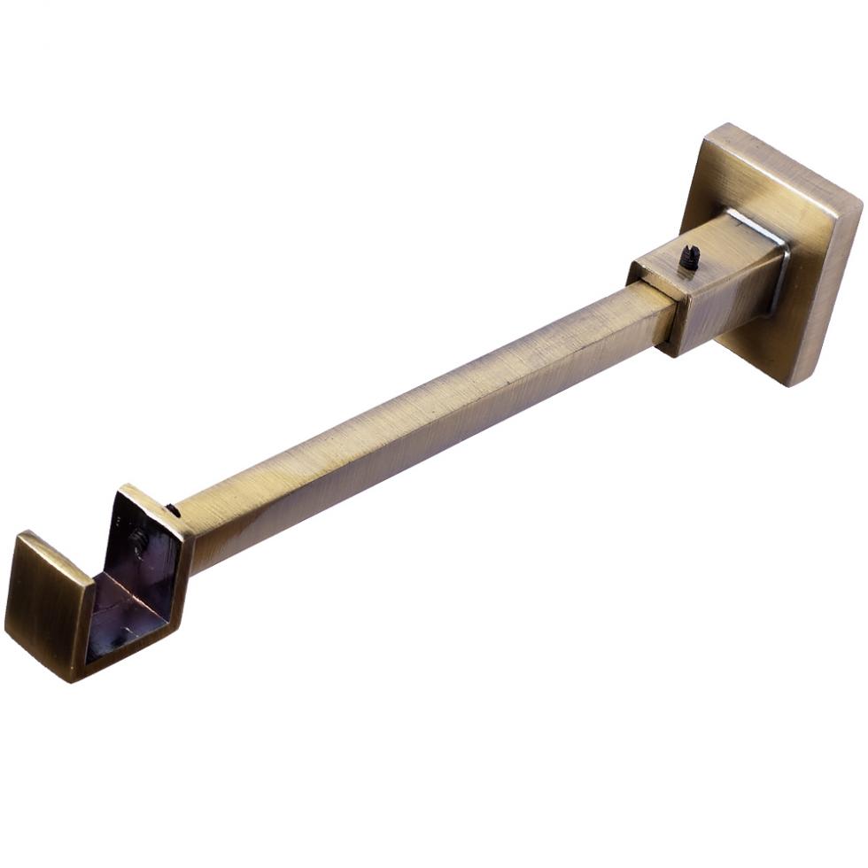 WSPORNIK POJEDYNCZY KWADRO KARNISZ ZŁOTY ANTYK - WSPORNIK POJEDYNCZY KWADRO KARNISZ ZŁOTY ANTYK