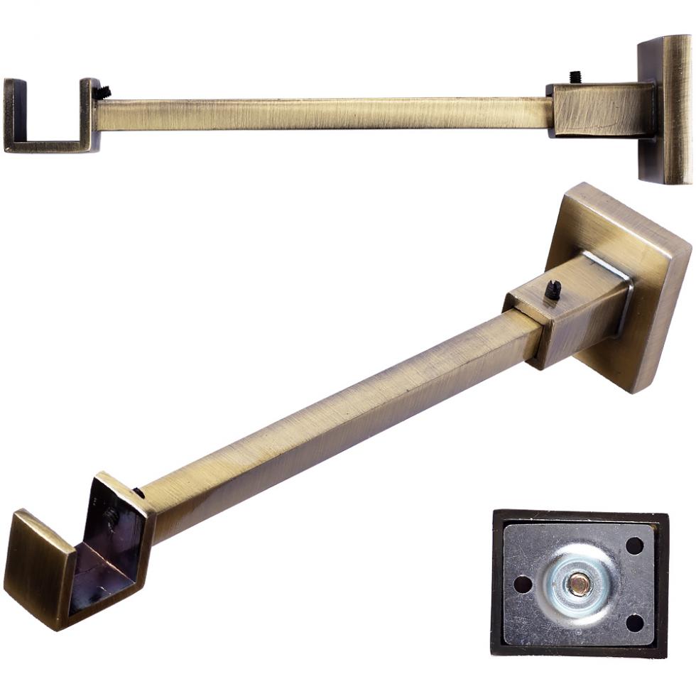 WSPORNIK POJEDYNCZY KWADRO KARNISZ ZŁOTY ANTYK - WSPORNIK POJEDYNCZY KWADRO KARNISZ ZŁOTY ANTYK - obrazek 3