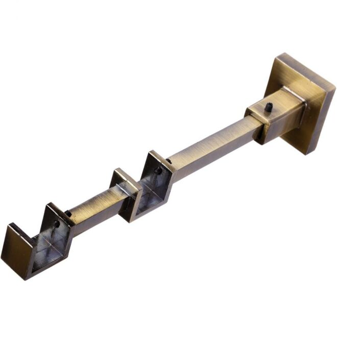 WSPORNIK PODWÓJNY KWADRO KARNISZ ZŁOTY ANTYK - WSPORNIK PODWÓJNY KWADRO KARNISZ ZŁOTY ANTYK