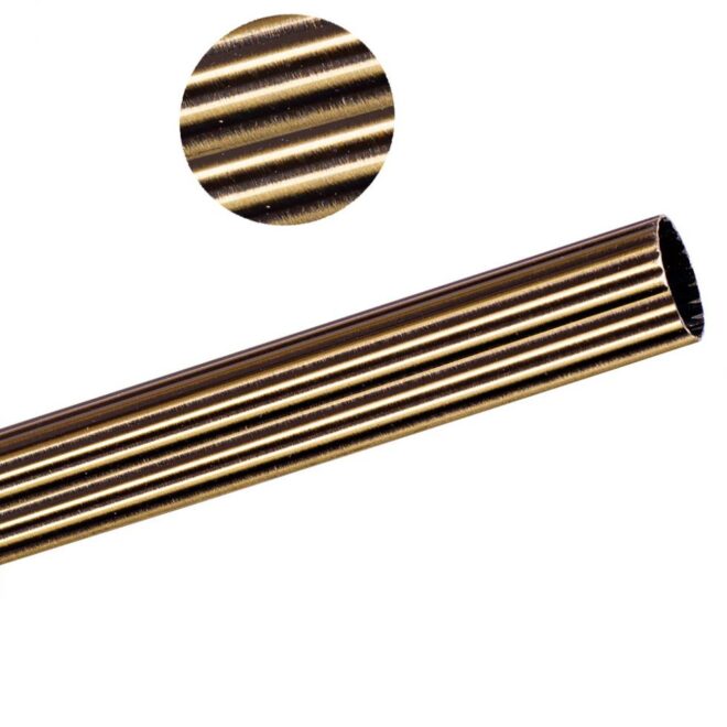 Rura fi 16 Złoty Antyk Ryflowana Drążek - Rura fi 16 Złoty Antyk Ryflowana Drążek 240cm