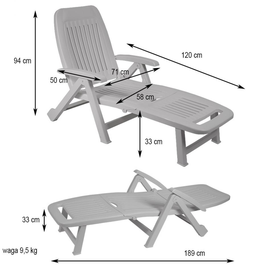 Leżak Basenowy Relaksacyjno - Wypoczynkowy Fiorello Biały - Leżak Basenowy Relaksacyjno - Wypoczynkowy Fiorello Biały - obrazek 9