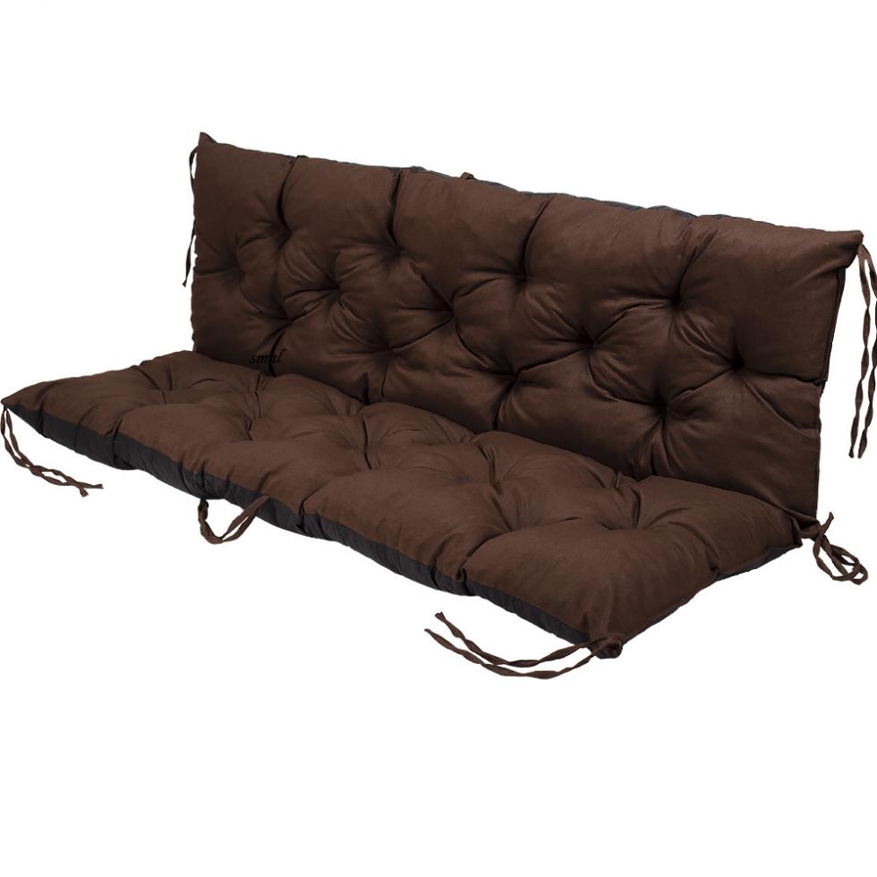 PODUSZKA MATERAC NA ŁAWKĘ HUŚTAWKĘ OGRODOWĄ BRĄZOWA - PODUSZKA MATERAC NA ŁAWKĘ HUŚTAWKĘ OGRODOWĄ BRĄZOWA