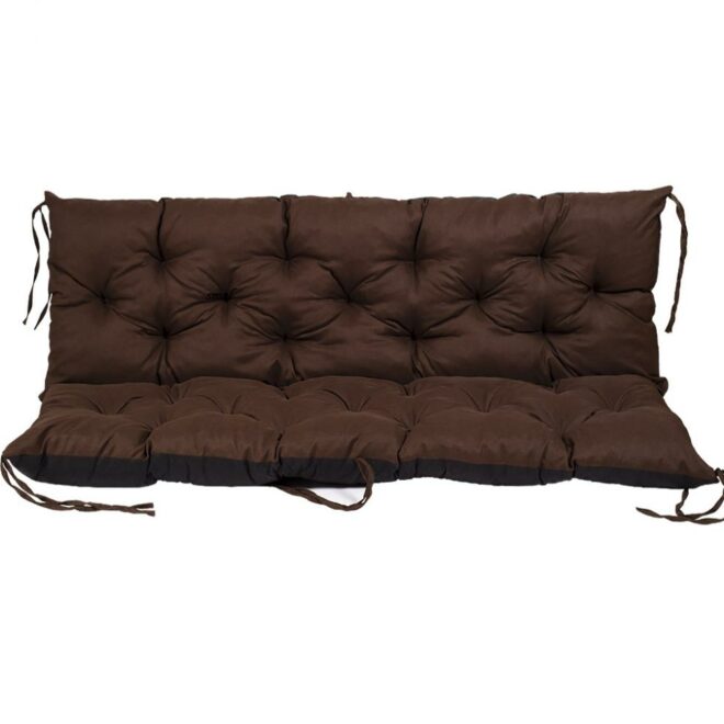 Alternative view of PODUSZKA MATERAC NA ŁAWKĘ HUŚTAWKĘ OGRODOWĄ BRĄZOWA - PODUSZKA MATERAC NA ŁAWKĘ HUŚTAWKĘ OGRODOWĄ BRĄZOWA