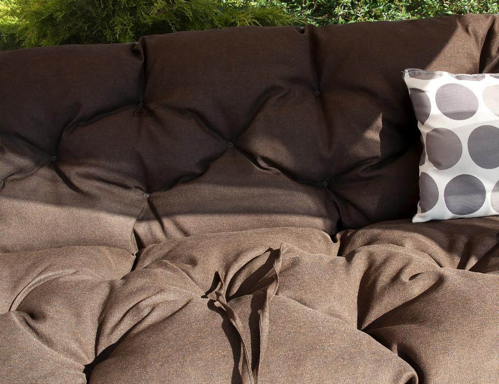 PODUSZKA MATERAC NA ŁAWKĘ HUŚTAWKĘ OGRODOWĄ BRĄZOWA - PODUSZKA MATERAC NA ŁAWKĘ HUŚTAWKĘ OGRODOWĄ BRĄZOWA - obrazek 6