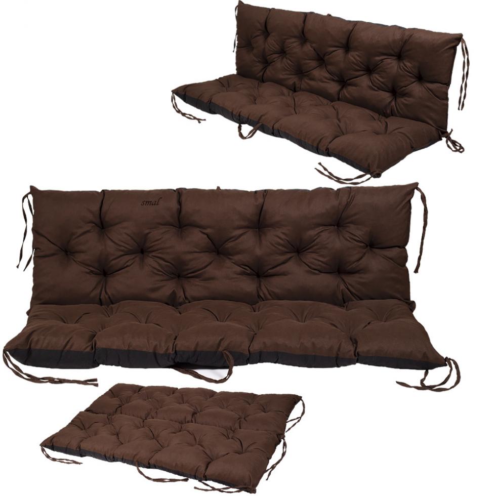 PODUSZKA MATERAC NA ŁAWKĘ HUŚTAWKĘ OGRODOWĄ BRĄZOWA - PODUSZKA MATERAC NA ŁAWKĘ HUŚTAWKĘ OGRODOWĄ BRĄZOWA - obrazek 9