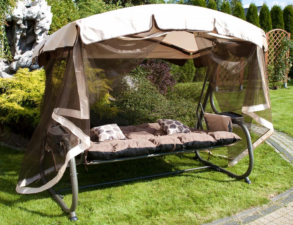 PODUSZKA MATERAC NA ŁAWKĘ HUŚTAWKĘ OGRODOWĄ BEŻOWA - PODUSZKA MATERAC NA ŁAWKĘ HUŚTAWKĘ OGRODOWĄ BEŻOWA - obrazek 7