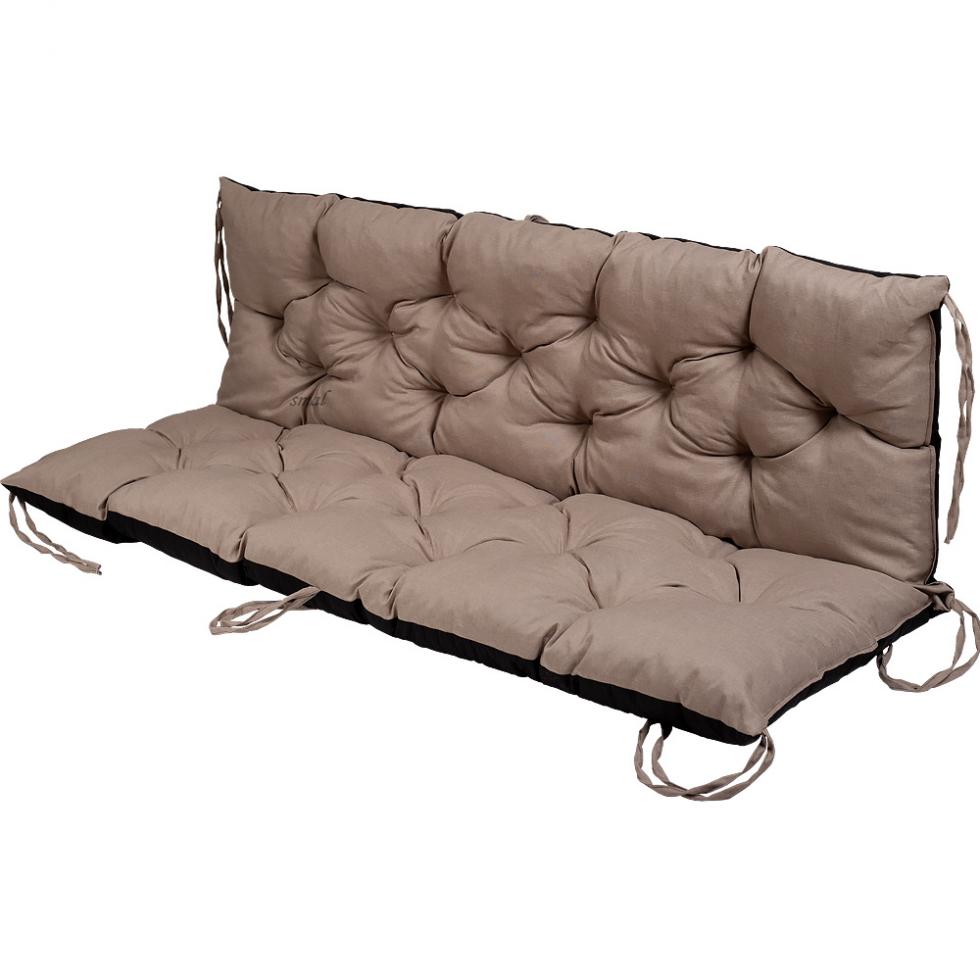 PODUSZKA MATERAC NA ŁAWKĘ HUŚTAWKĘ OGRODOWĄ BEŻOWA - PODUSZKA MATERAC NA ŁAWKĘ HUŚTAWKĘ OGRODOWĄ BEŻOWA