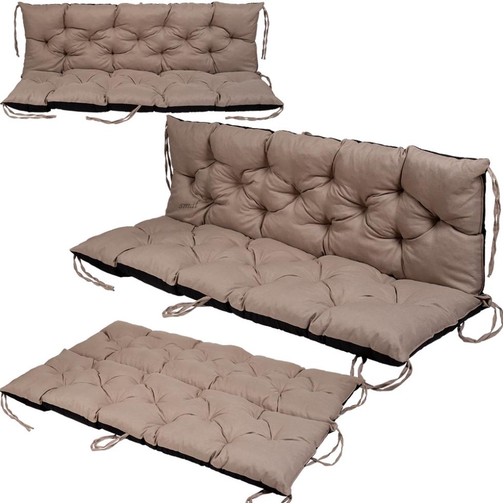 PODUSZKA MATERAC NA ŁAWKĘ HUŚTAWKĘ OGRODOWĄ BEŻOWA - PODUSZKA MATERAC NA ŁAWKĘ HUŚTAWKĘ OGRODOWĄ BEŻOWA - obrazek 12