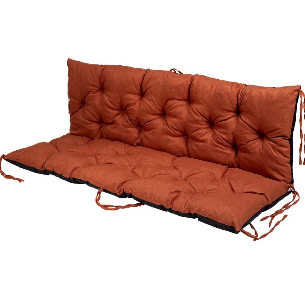 PODUSZKA MATERAC NA ŁAWKĘ HUŚTAWKĘ OGRODOWĄ POMARAŃCZOWA - PODUSZKA MATERAC NA ŁAWKĘ HUŚTAWKĘ OGRODOWĄ POMARAŃCZOWA