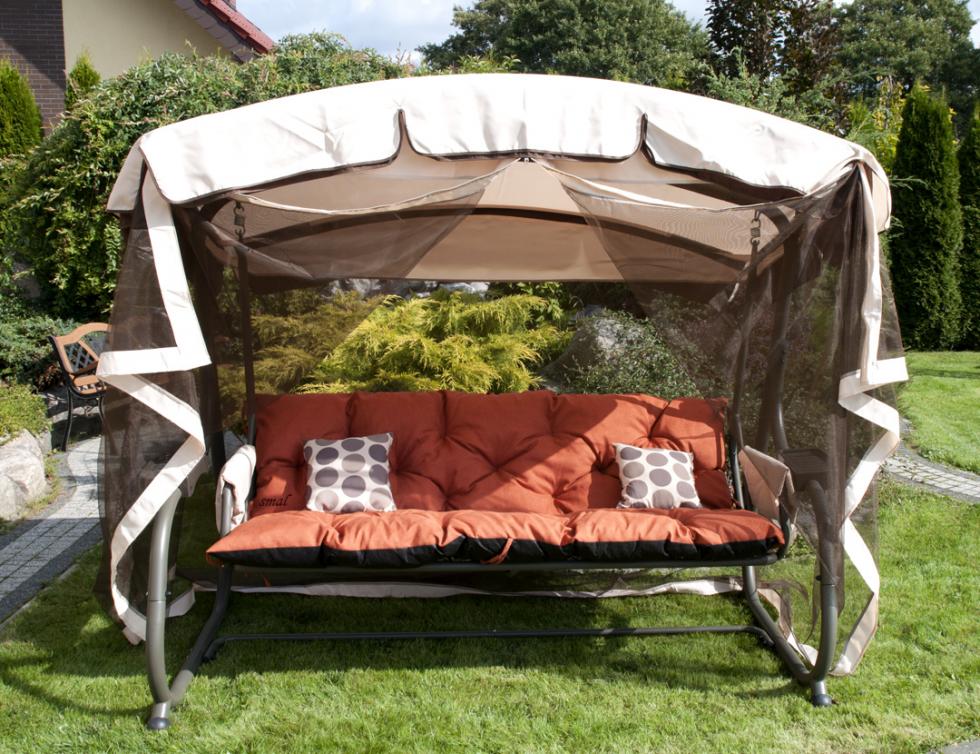 PODUSZKA MATERAC NA ŁAWKĘ HUŚTAWKĘ OGRODOWĄ POMARAŃCZOWA - PODUSZKA MATERAC NA ŁAWKĘ HUŚTAWKĘ OGRODOWĄ POMARAŃCZOWA - obrazek 7