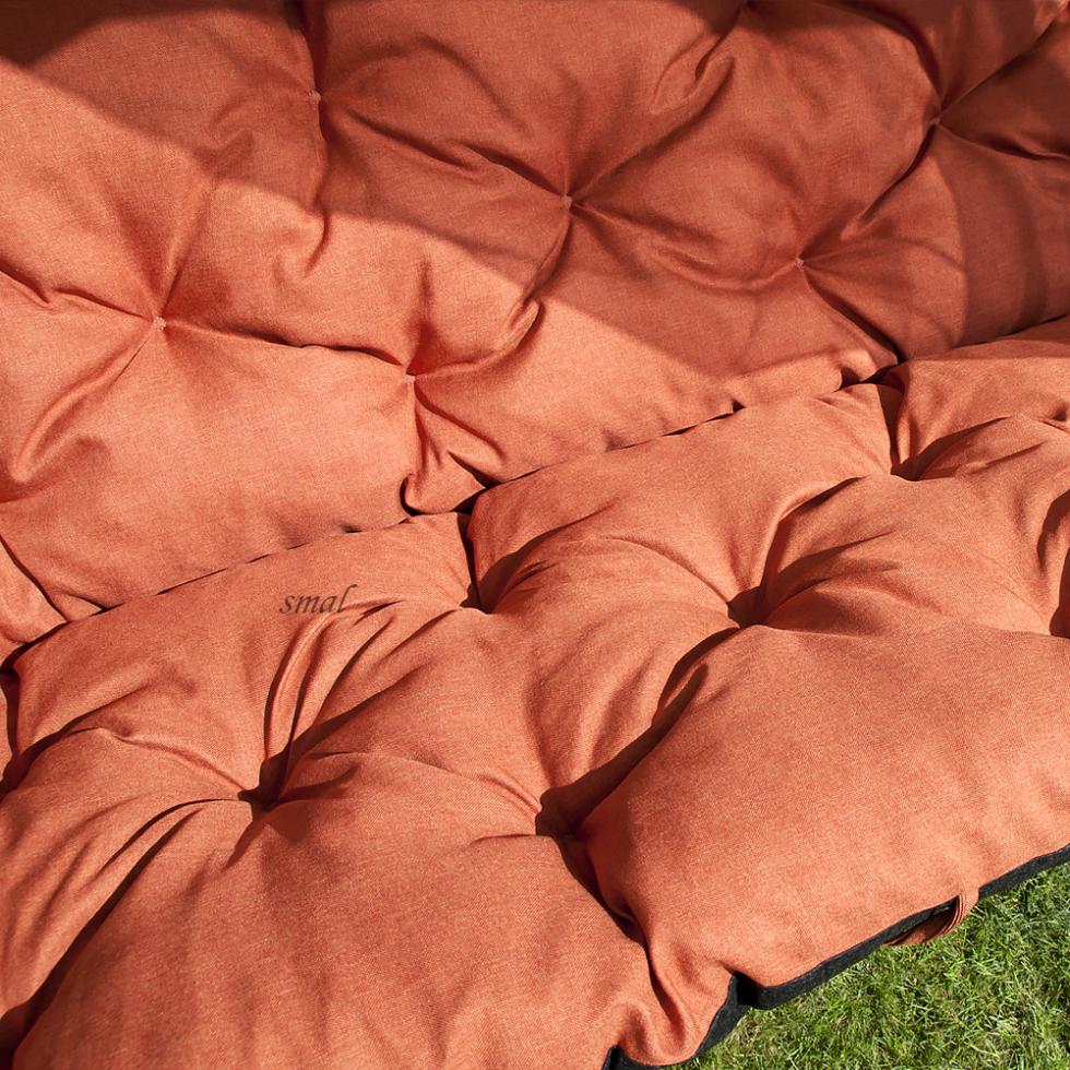 PODUSZKA MATERAC NA ŁAWKĘ HUŚTAWKĘ OGRODOWĄ POMARAŃCZOWA - PODUSZKA MATERAC NA ŁAWKĘ HUŚTAWKĘ OGRODOWĄ POMARAŃCZOWA - obrazek 4