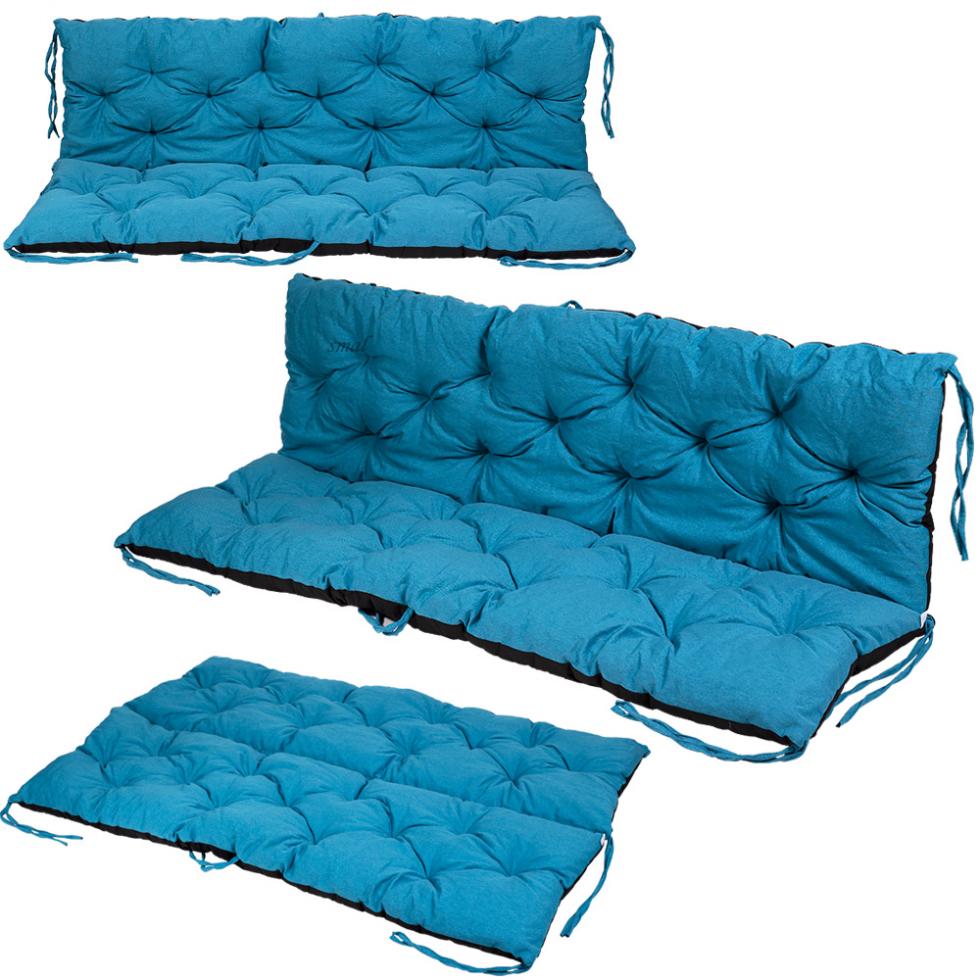 PODUSZKA MATERAC NA ŁAWKĘ HUŚTAWKĘ OGRODOWĄ TURKUSOWA - PODUSZKA MATERAC NA ŁAWKĘ HUŚTAWKĘ OGRODOWĄ TURKUSOWA - obrazek 2