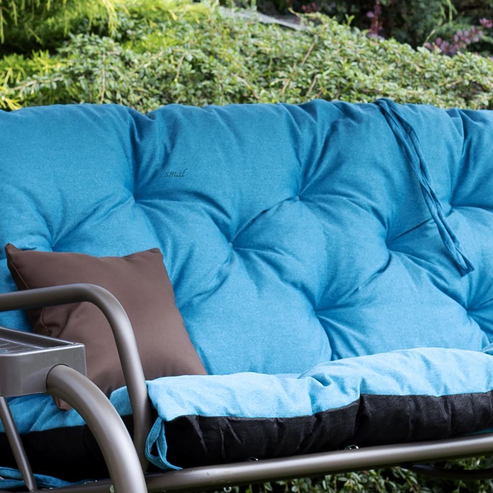 PODUSZKA MATERAC NA ŁAWKĘ HUŚTAWKĘ OGRODOWĄ TURKUSOWA - PODUSZKA MATERAC NA ŁAWKĘ HUŚTAWKĘ OGRODOWĄ TURKUSOWA - obrazek 4